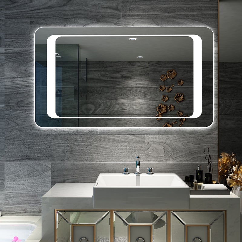 Rectangle LED Illuminated Bathroom Mirror Bathroom Mirrors Living and Home 