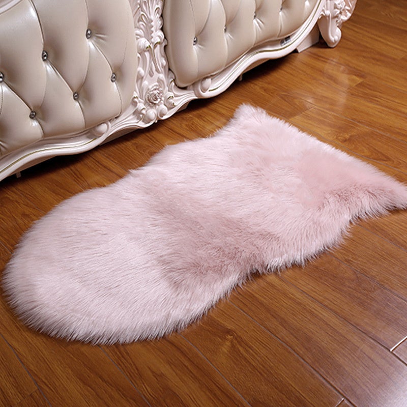 Pink Irregualr Fluffy Shaggy Sheepskin Area Rugs