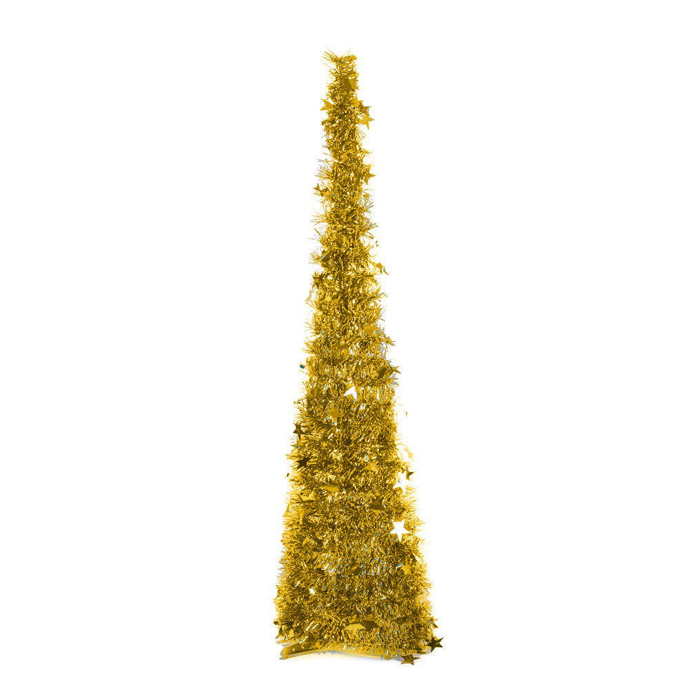 Collapsible 1.2M Pop Up Tinsel Christmas Tree with Base, CD0466