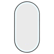 Modern Oval LED Wall Mirror Metal Framed