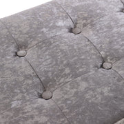 Grey Upholstered Storage Ottoman Bench Storage Footstool & Benches Living and Home 