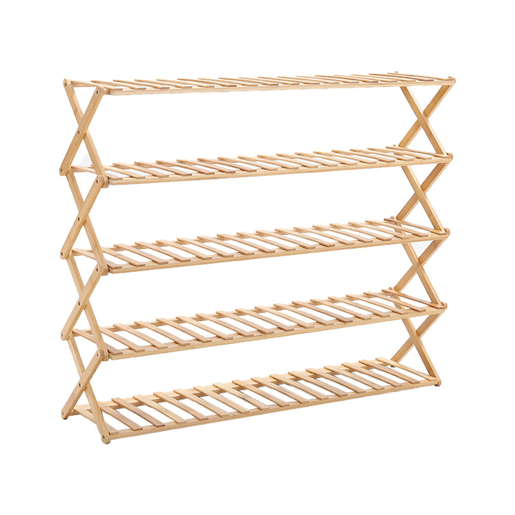 5-Tier Bamboo Flower Stand Rack Holder Multifunctional Storage Rack, SW0385